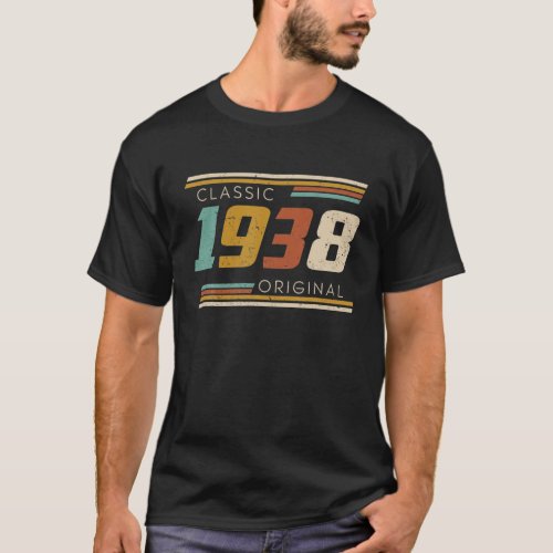 Vintage 1938 Made In 1938 84Th Birthday 84 Years O T_Shirt