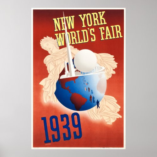 Vintage 1939 New York Worlds Fair Poster