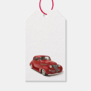 Vintage 1939 Red Car Year of Birth Blank Gift Tags