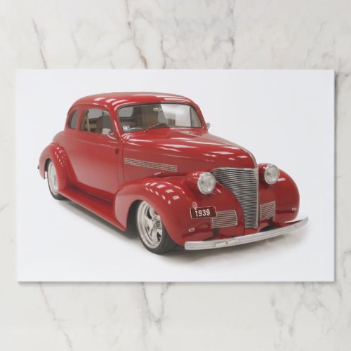 Vintage 1939 Red Coupe Paper Placemat