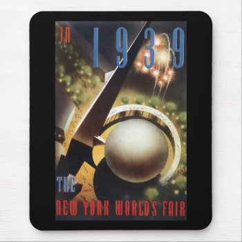 Vintage 1939 World’s Fair New York City Mousepad by TheGiftsGaloreShoppe at Zazzle