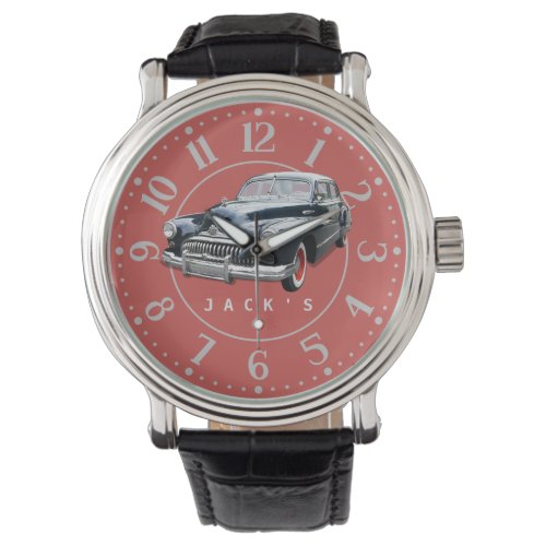 Vintage 1940s Black Buick Custom Watch