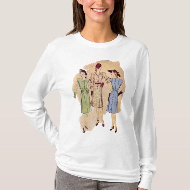 Vintage 1940s Fashion T-Shirt (Front)