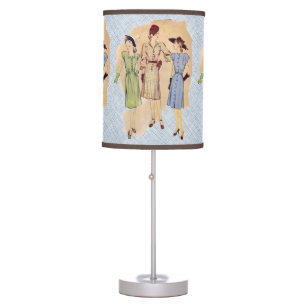 Vintage 1940s Fashion Table Lamp