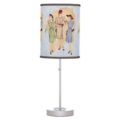 Vintage 1940s Fashion Table Lamp