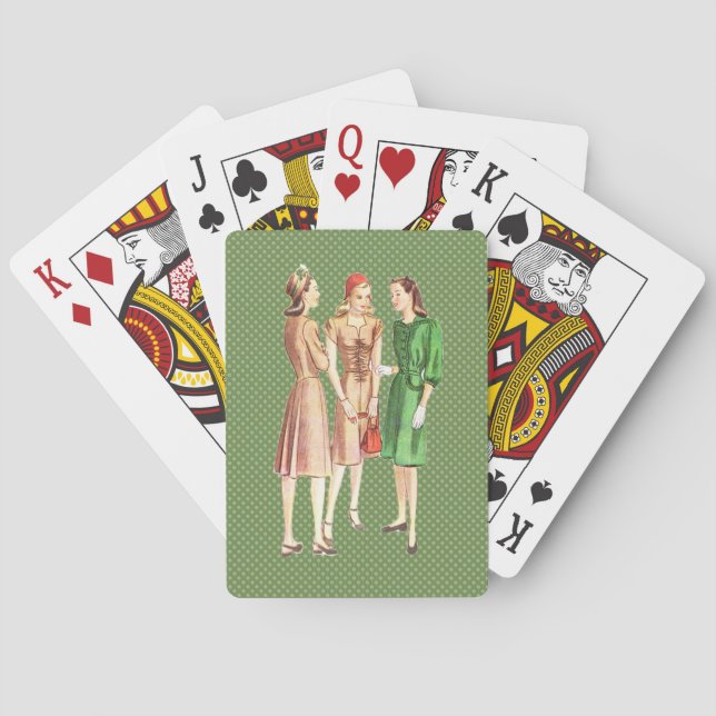 Vintage 1940s Fashion V2 Poker Cards (Back)