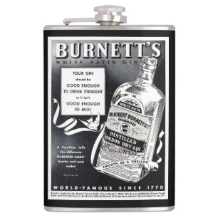 VINTAGE 1940S GIN ADVERTISEMENT FLASK