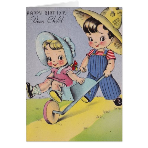 Vintage 1940s Happy Birthday Dear Child