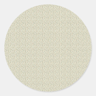 Vintage 1940s Khaki & Peach Utility Floral Classic Round Sticker
