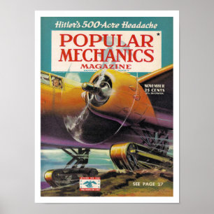 VINTAGE 1940s MAGAZINE COVER ILLUSTRATION Poster