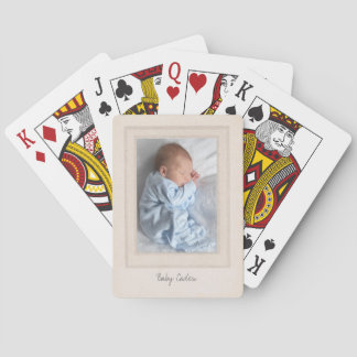 Vintage 1940s Mat with Customizable Photo Insert Playing Cards