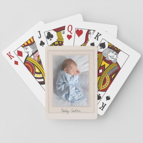 Vintage 1940s Mat with Customizable Photo Insert Playing Cards