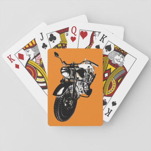 Vintage 1940s military motorcycle poker cards