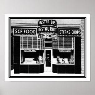 Vintage, 1940's, Oyster Bay Restaurant Poster