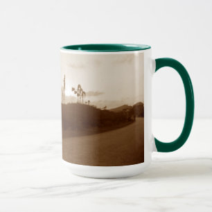 Vintage 1940's Windmill Farm w/ CAR Fender Photo Mug