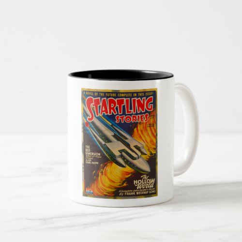 VINTAGE 1940s WW2 PULP SCI FI MAGAZINE Two_Tone Coffee Mug