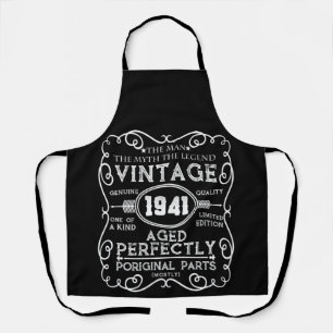Vintage 1941 Man Myth Legend 80th Birthday Apron