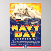 day vintage navy poster