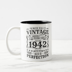 Vintage 1942 80Th Birthday Gift Men Women Original Two-Tone Coffee Mug