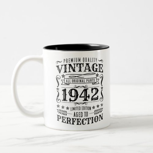Vintage 1942 80Th Birthday Gift Men Women Original Two_Tone Coffee Mug