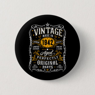 Vintage 1942 85yr 85th Birthday Gifts For Men 85 Button