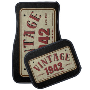 Vintage 1942 Limited Edition All Original Parts Car Floor Mat