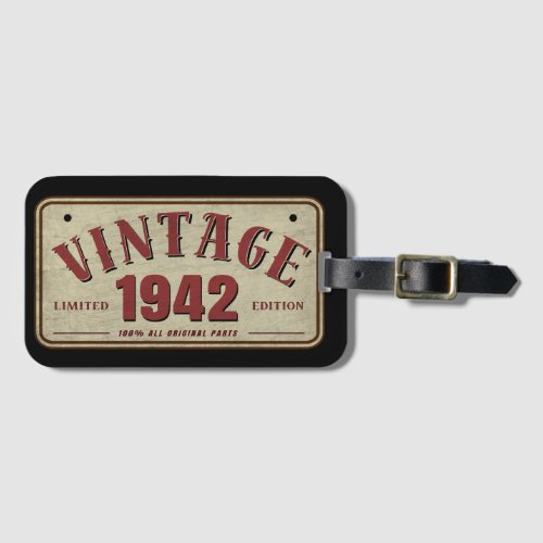 Vintage 1942 Limited Edition All Original Parts Luggage Tag