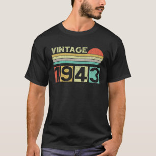 Vintage 1943 79Th Birthday Gift Men Women 79 Years T-Shirt