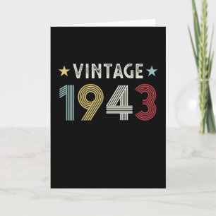Vintage 1943 80th Birthday Gift 80 years old Card