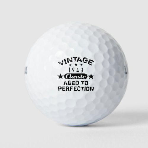 Vintage 1943 80th Birthday Golf Balls