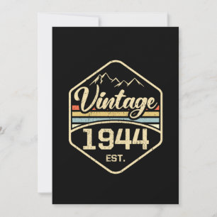 Vintage 1944 Est 77th Birthday Gift Invitation