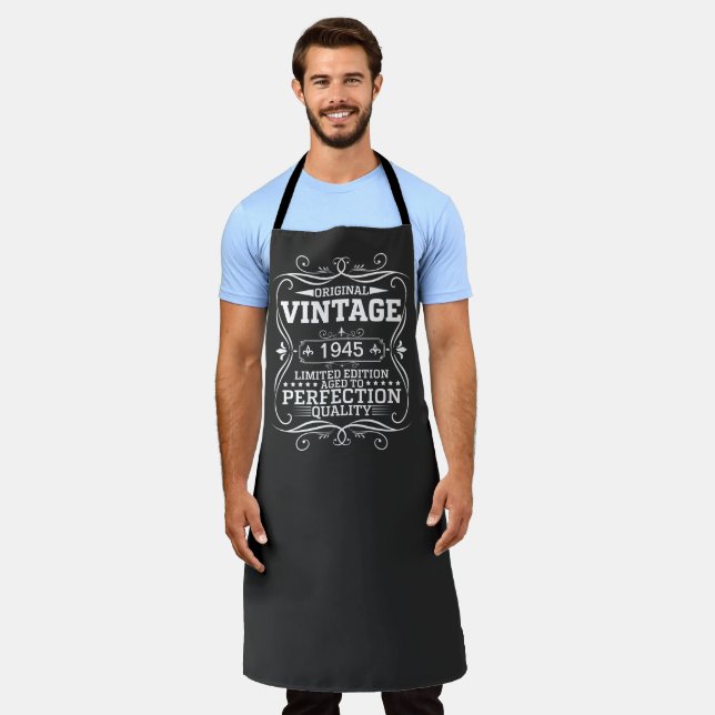 Vintage 1945 80th Birthday Aged To Perfection Apron (Worn)