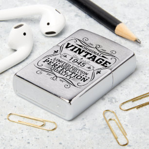 Vintage 1945 80th Birthday Aged To Perfection Zippo Lighter
