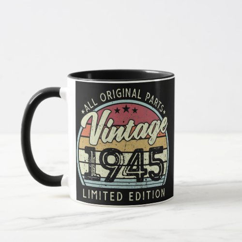 Vintage 1945 Limited Edition 77 Years Old 77th Mug
