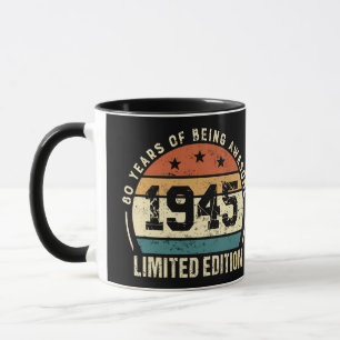 Vintage 1945 Retro 80th Birthday Gift Idea Mug