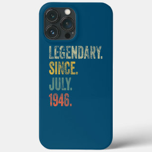 Vintage 1946 76th Birthday Legendary Since July iPhone 13 Pro Max Case