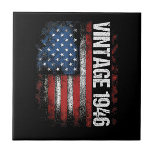 Vintage 1946 80th Birthday Gifts 80 Years Old Amer Ceramic Tile