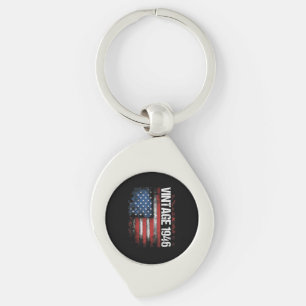 Vintage 1946 80th Birthday Gifts 80 Years Old Amer Keychain