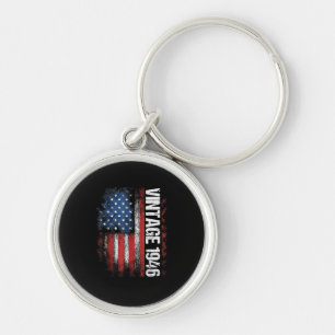 Vintage 1946 80th Birthday Gifts 80 Years Old Amer Keychain