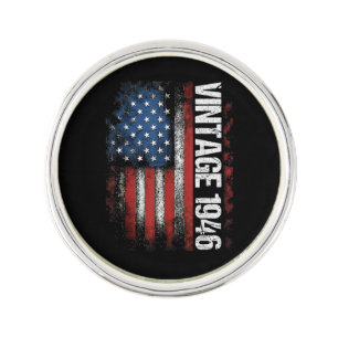 Vintage 1946 80th Birthday Gifts 80 Years Old Amer Lapel Pin