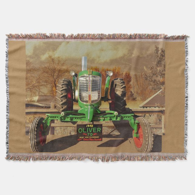 Vintage 1946 Oliver 70 Cozy Throw Blanket (Front)