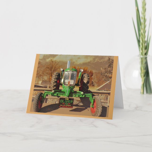 Vintage 1946 Oliver 70 Tractor Greeting Card (Front)