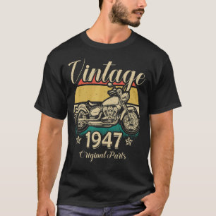 Vintage 1947 Original Parts Motorcycle Rider T-Shirt