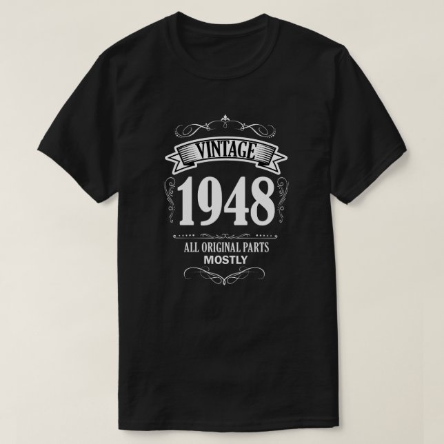 Vintage 1948 funny 70th Birthday Men's Shirt (Design Front)