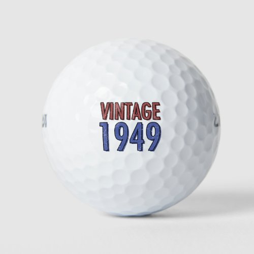 Vintage 1949 70th Birthday Golf Balls