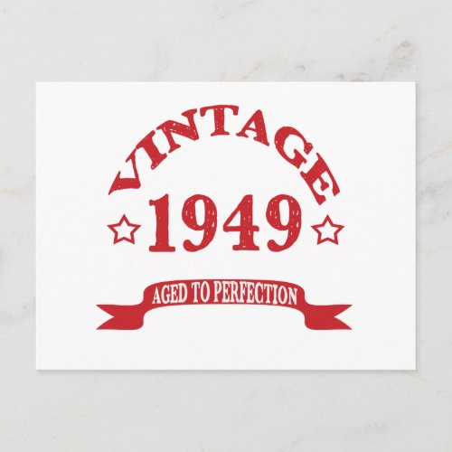 Vintage 1949 Aged to Paerfection Postcard