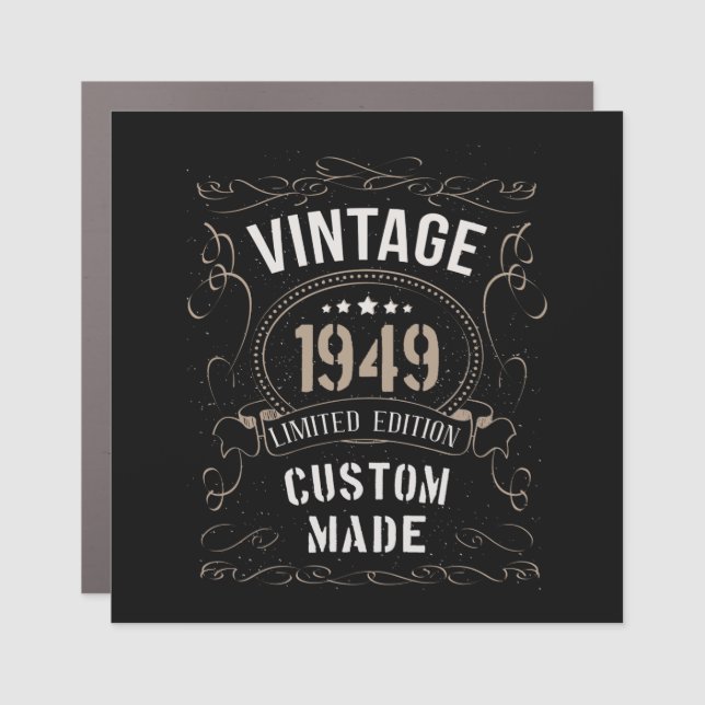 Vintage 1949 Limited Edition Custom made Car Magnet (Front)