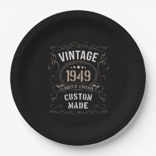 Vintage 1949 Limited Edition Custom made Paper Plates