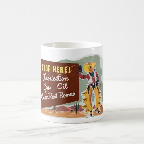VINTAGE 1949 OIL GAS AUTO ADVERTISING COFFEE COFFEE MUG