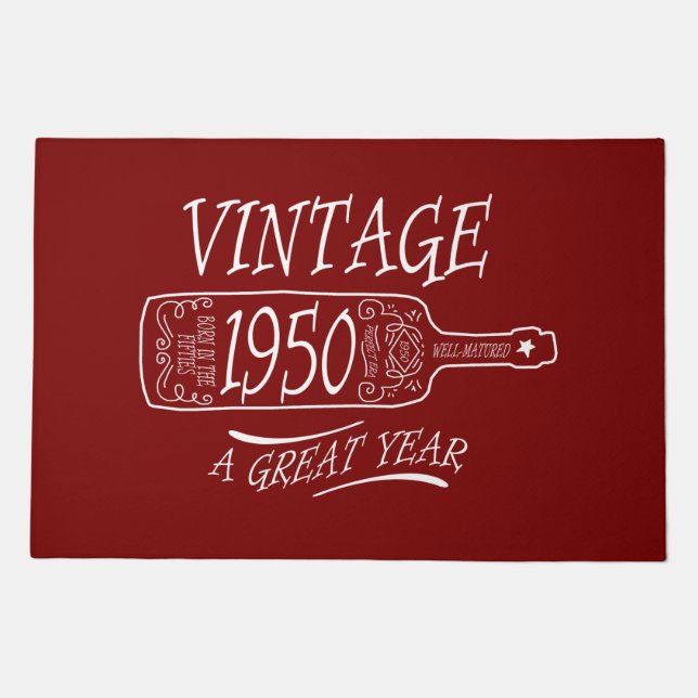 Vintage 1950 A Great Year Doormat (Front)